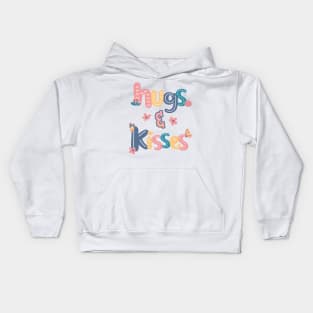 Hugs and Kisses with ladybugs and butterflies Kids Hoodie